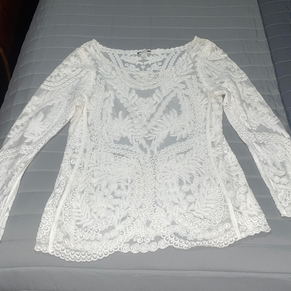 Express lace long sleeve shirt